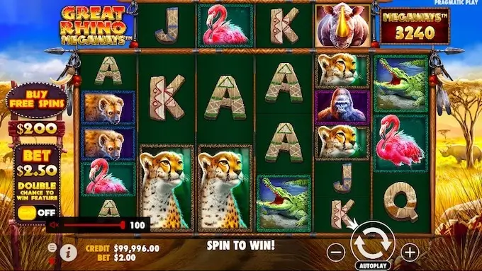 Grand Rhino Megaways Screenshot