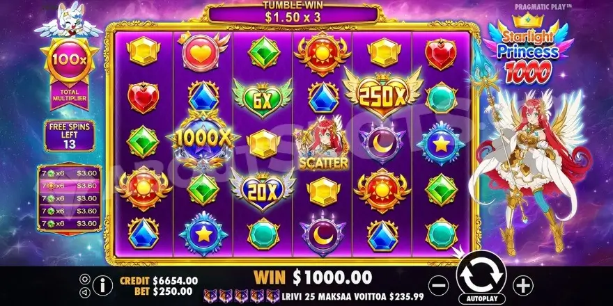 Starlight Princess 1000 Game Screeshot