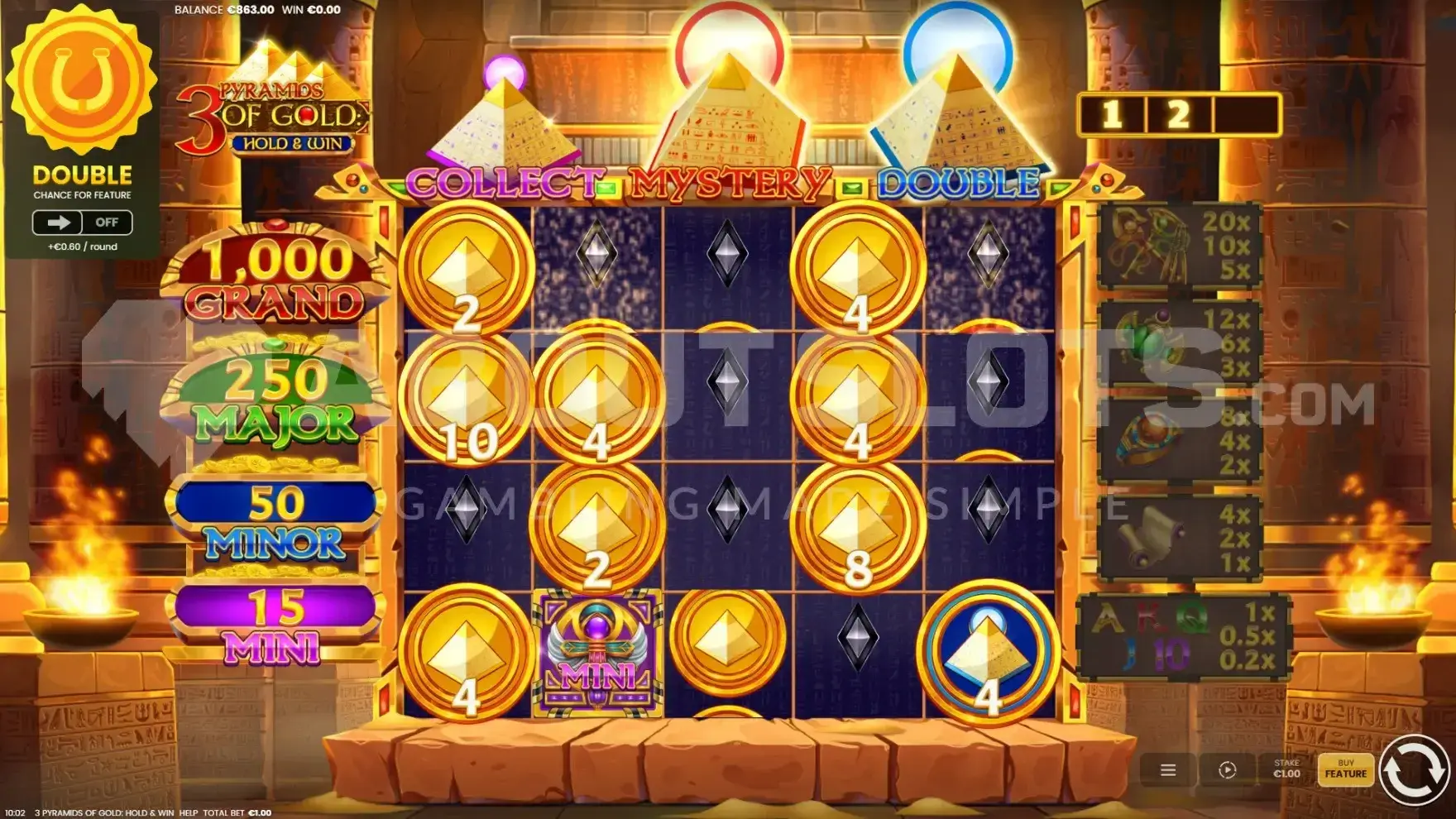 3 pyramids of gold screenshot