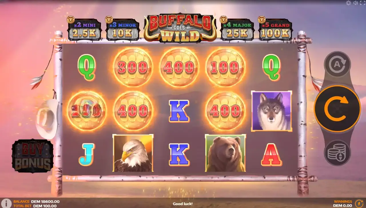 Buffalo Goes Wild Game Screenshot