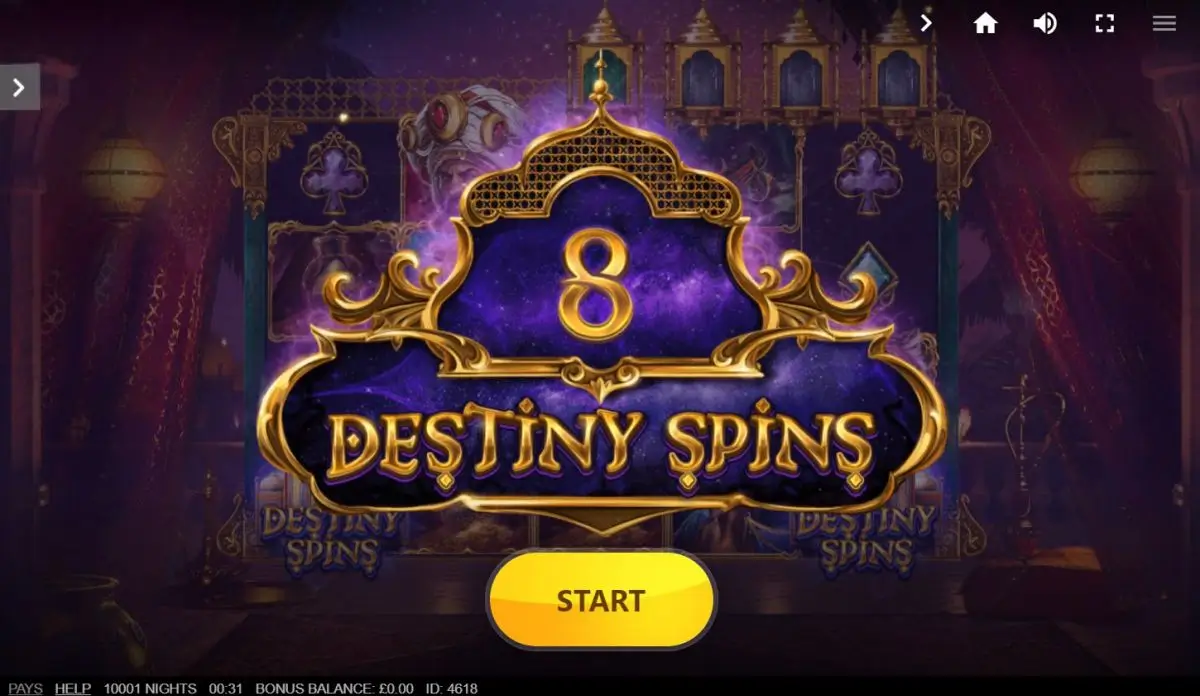 10001 Nights Slot Game Screenshot