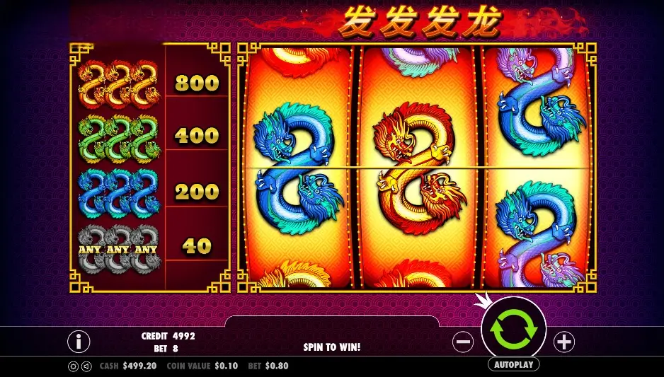 888 Dragons (Pragmatic Play) Slot Game Screenshot