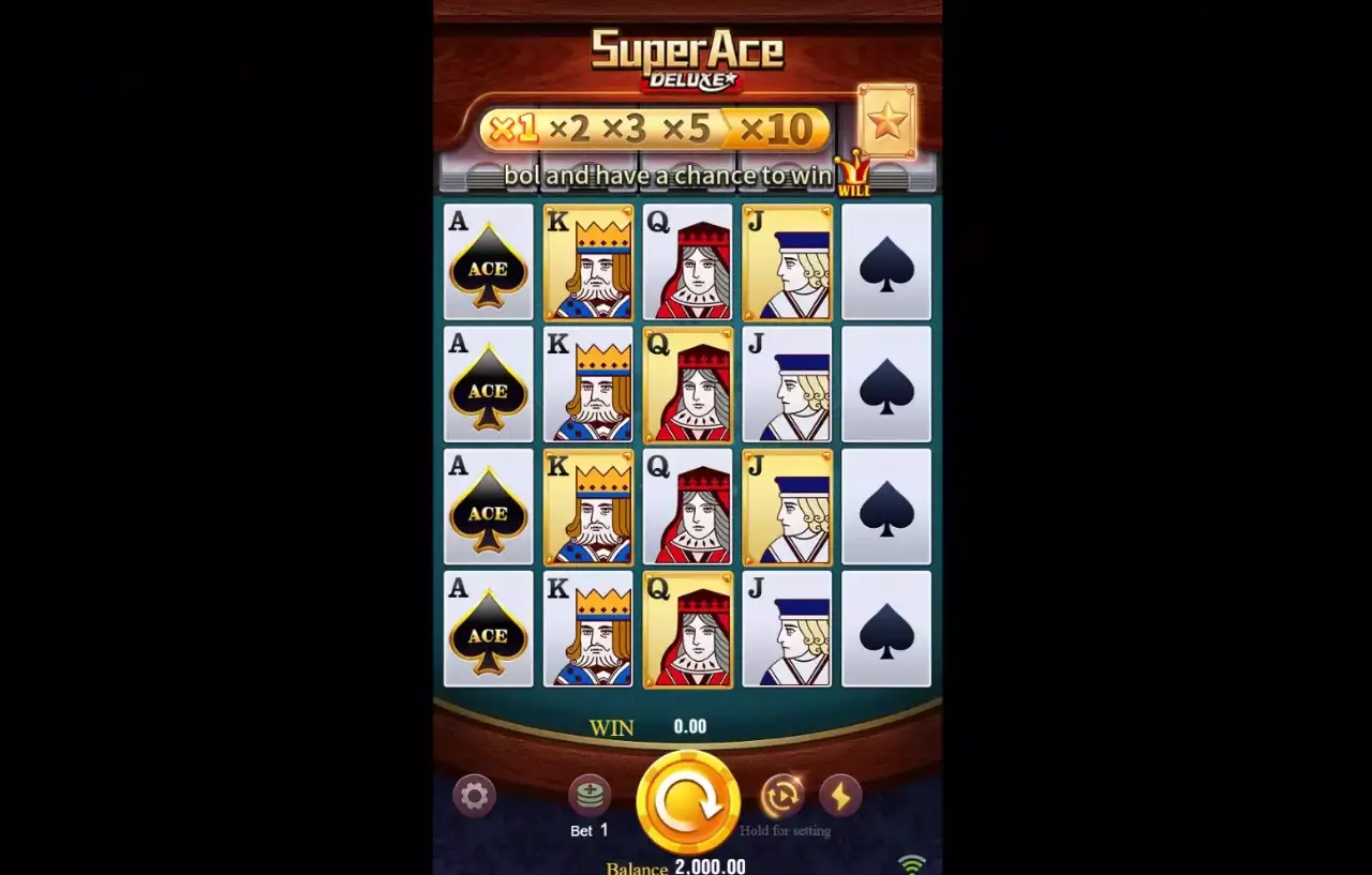 Super Ace Deluxe Game Screenshot